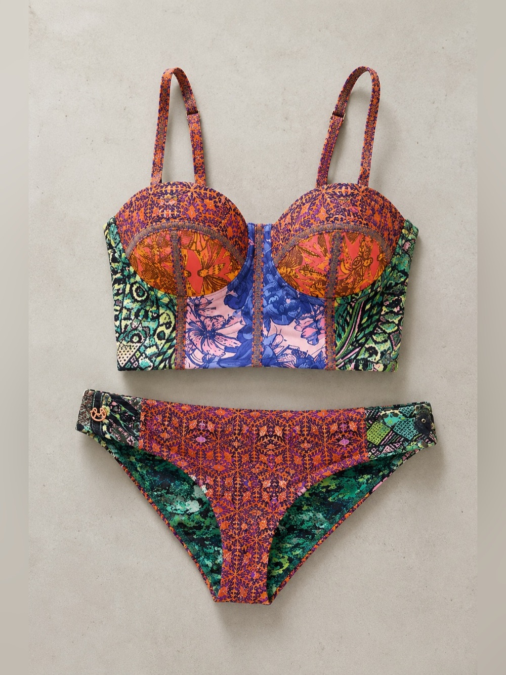 ▪️Maaji Bikini Corset-Style Top and Bottom S